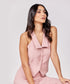 Halter Neck Buttoned Pink Waistcoat