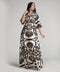 Front Buttoned Printed Maxi Dress