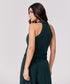 Halter Neck Buttoned Dark Green Waistcoat