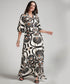 Front Buttoned Printed Maxi Dress