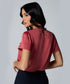 Neck And Sleeve Pleated Chiffon Top