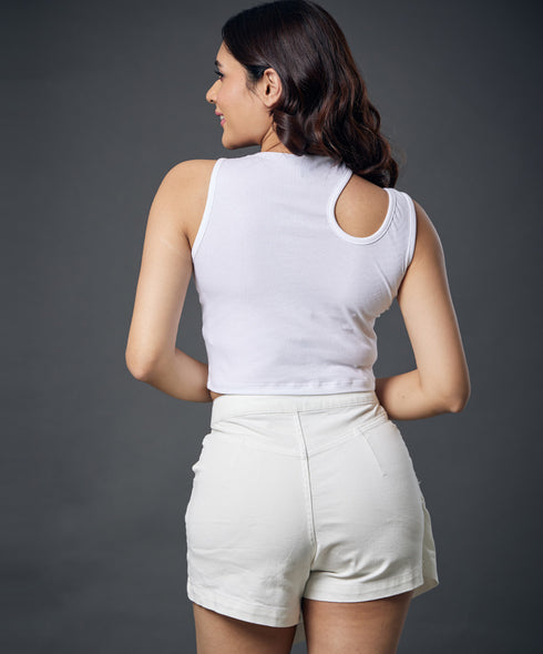 Off White Denim Skort