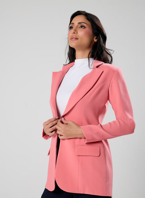 Oversized Dark Pink Formal Blazer