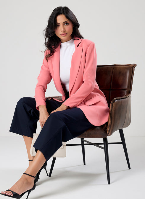 Oversized Dark Pink Formal Blazer