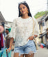 Short Sleeve Scalloped Detailed Top