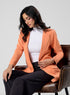 Orange Colour Oversized Formal Blazer