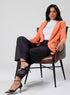 Orange Colour Oversized Formal Blazer