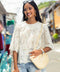Short Sleeve Scalloped Detailed Top