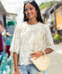 Short Sleeve Scalloped Detailed Top