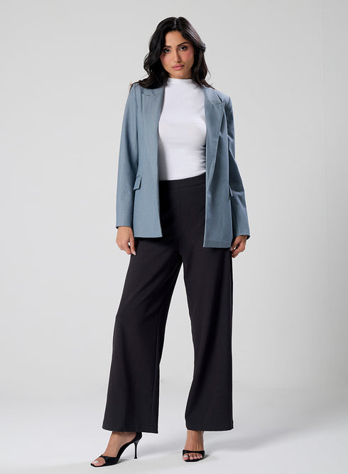 Marl Blue Colour Classic Formal Blazer