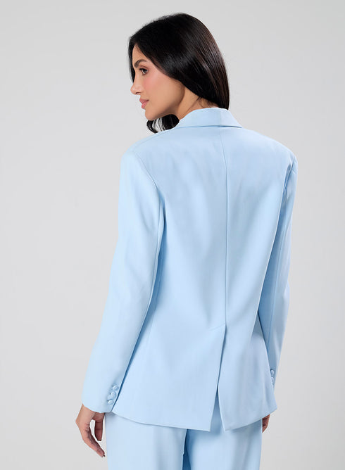 Over Sized Formal Blazer- Sky Blue