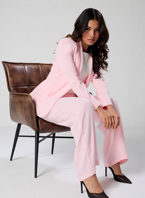 Over Sized Formal Blazer- Pastel Pink