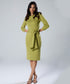 Waist Tie Ponte Bodycon Dress