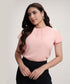 Petal Sleeve Chiffon Neck Pleated Top