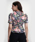 Vneck Half Sleeve Printed Peplum Top