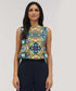 Sleeveless Printed Chiffon Top