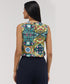 Sleeveless Printed Chiffon Top