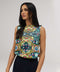 Sleeveless Printed Chiffon Top