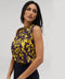 Sleeveless Abstract Printed Chiffon Top