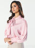 Pearl Line Attached Crepe Chiffon Top