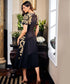 Embroidery Black Dress