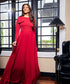 Side Bow Long Sleeve Maxi Maroon Dress