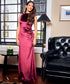 High Neck Sleeveless Maroon Velvet Maxi Dress