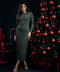 Long Sleeve Green Bodycon Dress