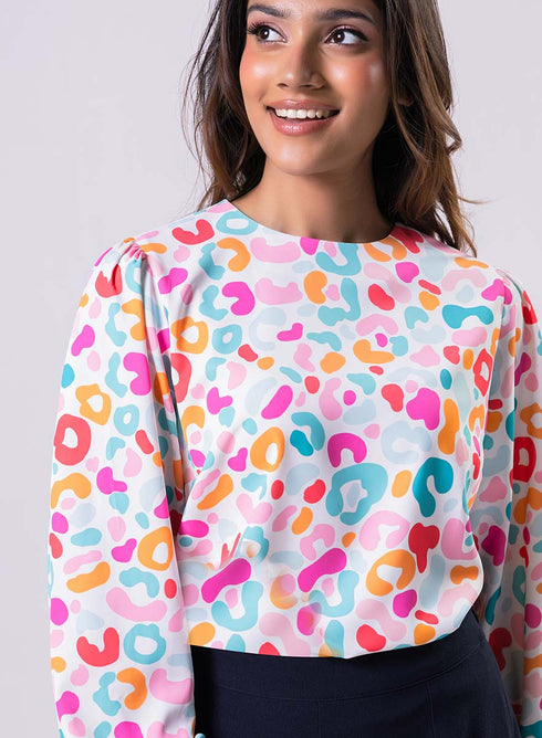 Long Sleeve Printed Top