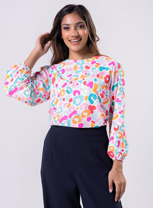 Long Sleeve Printed Top
