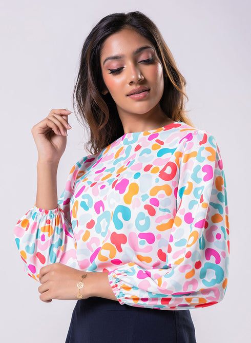 Long Sleeve Printed Top