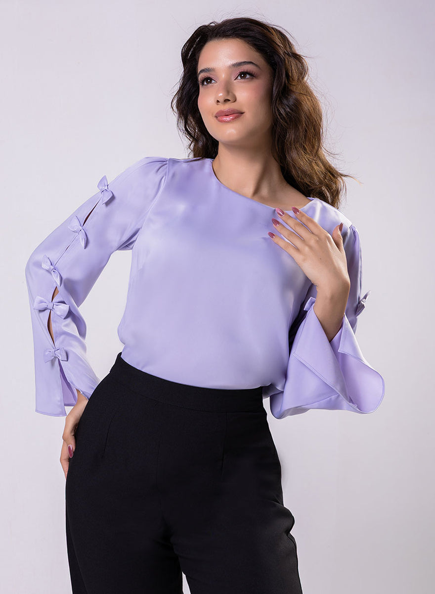 Purple ZigZag Shoulder Straps Top