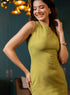 Sleevelss Ponte Green Dress