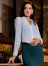 Full Sleeve White Chiffon Top