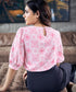 Half Sleeve Printed Pink Top