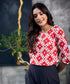 Half Sleeve Printed Chiffon Top