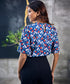 Sleeve Flared Blue Printed Top