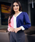 Color Block Contrast Panel Blouse