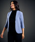 3/4 Sleeve Light Blue Office Blazer