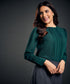 Front Pintuck Chiffon Green Top