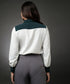 White And Green Contrast Paneled Shirt