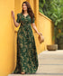Vintage House Wife Green Printed Dress