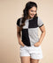 Grey Black Square Panel Tshirt
