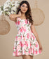 Waistless Sleeveless Scoop Neck Printed Dress