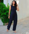 Sleeve Detailed Linen Jump Suit