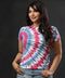Side Fan-Fold Tie And Dye T-Shirt