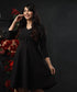 Half Sleeve Skater Revenge Black Dress