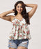 V-Neck Strappy Floral Top