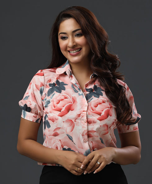 Peter Pan Collared Vintage Pink Shirt