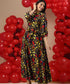 Balloon Sleeved Printed Maxi Dress